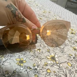 Rose Gold Burberry Mirrored Sunglasses